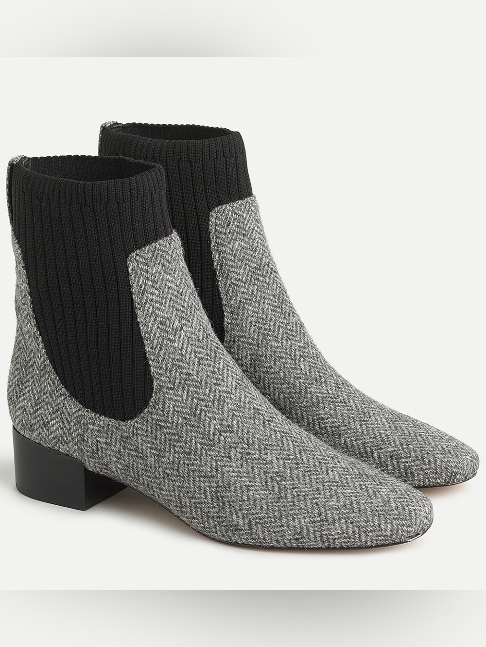 J. Crew Ribbed-shaft herringbone boots